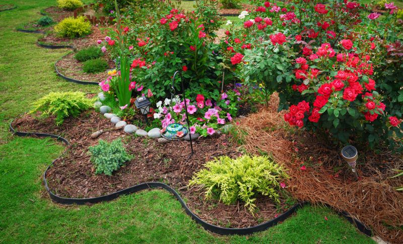 Red Mulch Installation
