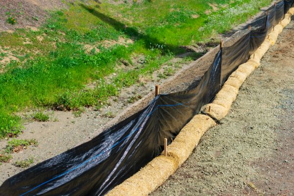 Straw Wattle Installation in Delray Beach